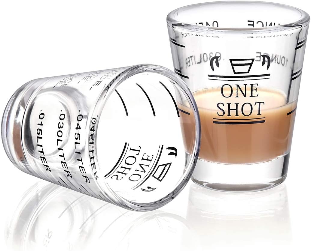 One Shot Glass – Shot Glasses Measuring Cup 15ml to 45ml